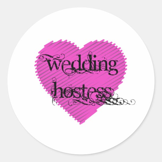 Hochzeitsherberge Runder Aufkleber (Vorderseite)
