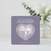 Hochzeitsherz 13 Jahre Party Einladungen (Stehend Vorderseite)