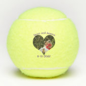 Hochzeitsherz-Foto Tennisbälle (Vorderseite)