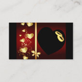 Hochzeitsherz Golden Rings Table Platzkarte (Rückseite)