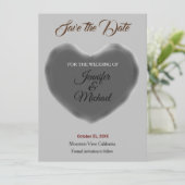 Hochzeitsherz Modernes Minimalistisches Schlicht Save The Date (Stehend Vorderseite)