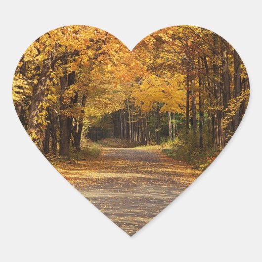 Hochzeitsherzen Hochzeit im Herbst Herbst Hochzeit Herz-Aufkleber (Vorderseite)