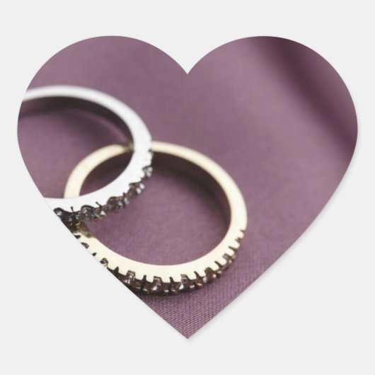 Hochzeitsherzen Hochzeitsrennen Silberne Hochzeits Herz-Aufkleber (Vorderseite)