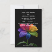 🌈 Hochzeitsherzen in Blüte Save The Date (Rückseite)