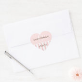 Hochzeitsherzen Personalisierte Mit Monogramm Hoch Herz-Aufkleber (Umschlag)