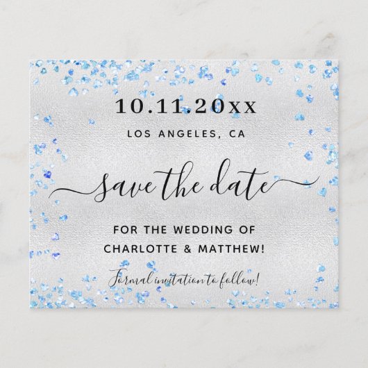 Hochzeitsherzen Save the Date Flyer (Vorne)