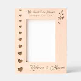 Hochzeitsherzen Wir entschieden uns für ewige indi Geätzte Rahmen
