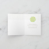 Hochzeitshilfekleid grün Kleid Dankeschön Karte (Innenseite)