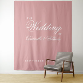 Hochzeitshintergrund Dusty Rose Einfache Elegante  Wandteppich