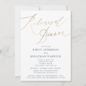 Hochzeitshochzeit-Probe für Gold- und Navy-Blue-Ca Einladung (Vorderseite)