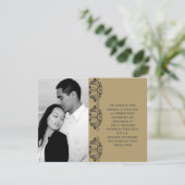 Hochzeitshochzeit-Verlobung für die Marine und den Einladung (Stehend Vorderseite)