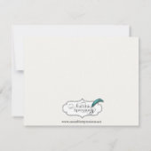 Hochzeitshochzeit-Verlobung für die Marine und den Einladung (Rückseite)