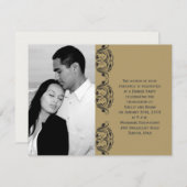 Hochzeitshochzeit-Verlobung für die Marine und den Einladung (Vorne/Hinten)