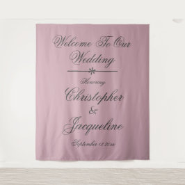 Hochzeitshöfe Namen Chic Dusty Pink Hintergrund Wandteppich