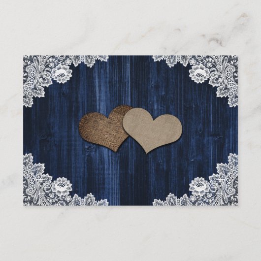 Hochzeitshotel Navy Blauer Sonnenblume Unterkunft Begleitkarte (Rückseite)