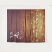 Hochzeitshütte mit Foto-Kellerhintergrund Champagn Wandteppich (Vorderseite (Horizontal))