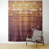 Hochzeitshütte mit Foto-Kellerhintergrund Champagn Wandteppich (Beispiel)