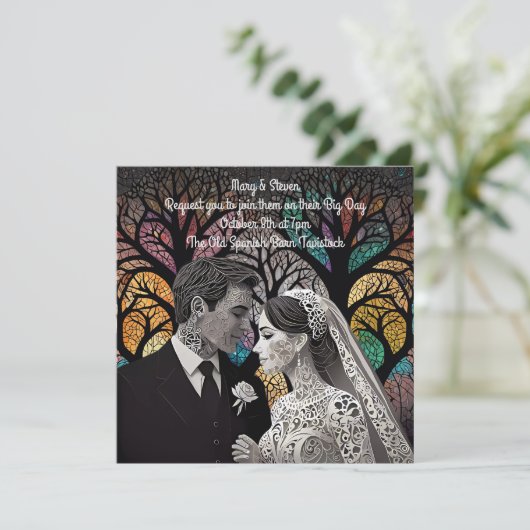 Hochzeitsideen und Geschenke Save The Date (Stehend Vorderseite)
