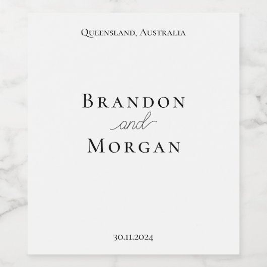 Hochzeitsieg Weinetikett (Einzelnes Label)