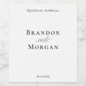 Hochzeitsieg Weinetikett (Einzelnes Label)