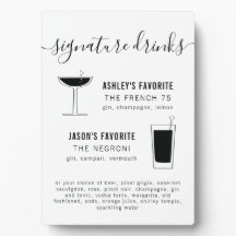 Hochzeitsignatur Drink Cocktail mit Retro-Brille