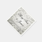 Hochzeitsilber-Glitzer-Leuchten Serviette (Ecke)