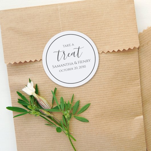 Hochzeitsimples Light Blue Calligraphy Script-Leck Runder Aufkleber