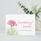 Hochzeitsinfo mit QR-Code Begleitkarte (Stehend Vorderseite)