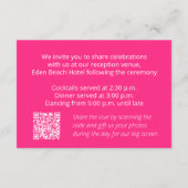 Hochzeitsinfo mit QR-Code Begleitkarte (Rückseite)