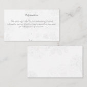 Hochzeitsinformation (mit weißer Blüte) Begleitkarte (Vorne/Hinten)