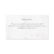 Hochzeitsinformation (mit weißer Blüte)