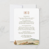 Hochzeitsinformation und Details Toskana Einladung (Vorderseite)