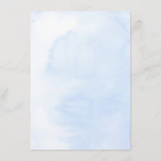 Hochzeitsinformationen für Blume in Blau und Rot Begleitkarte (Rückseite)