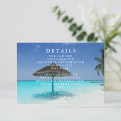Hochzeitsinformationen über das Blaue Meer und San Begleitkarte (Stehend Vorderseite)