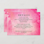 Hochzeitsinformationen über moderne Wasserfarben Begleitkarte (Vorne/Hinten)