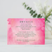 Hochzeitsinformationen über moderne Wasserfarben Begleitkarte (Stehend Vorderseite)