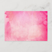 Hochzeitsinformationen über moderne Wasserfarben Begleitkarte (Rückseite)