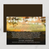 Hochzeitsinformationskarten mit Lichtern Begleitkarte (Vorne/Hinten)