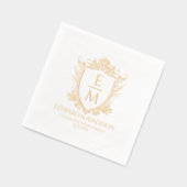 Hochzeitsinitialen & Vintage Hochzeit Blumengebäck Servietten Mit Folie (Links)