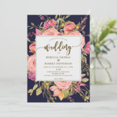 Hochzeitsinsel Boho Wild Blume Einladung (Stehend Vorderseite)