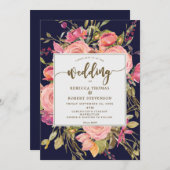 Hochzeitsinsel Boho Wild Blume Einladung (Vorne/Hinten)
