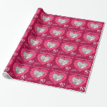 Hochzeitsjahrestags-Fotojahrverpackung der Eltern Geschenkpapier<br><div class="desc">Hochzeitstag-Packpapier im Rot. Personifizieren Sie dieses Jahrestagspapier mit Ihrem eigenen Foto- und Elternteilnamen und Jahrestagsjahr. Liest z.Z. zu einem fantastischen Mama-u. Vater-glücklichen Jahrestag 40 Jahre. Schöner Rubinsteineffekt in einer Herzform druckte Grafiken 40. karminrotes Hochzeits-Jahrestagsverpackungspapierideal, um ein spezielles Geschenk für Ihre Eltern auf ihrem 40. Jahrestag oben einzuwickeln, der traditionsgemäß mit...</div>