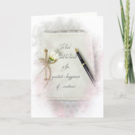 Hochzeitsjournal mit Gänseblümchen und Füller Karte
