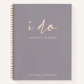 Hochzeitsjournal | Moderne Minimale Hochzeitspläne Notizblock (Vorderseite)