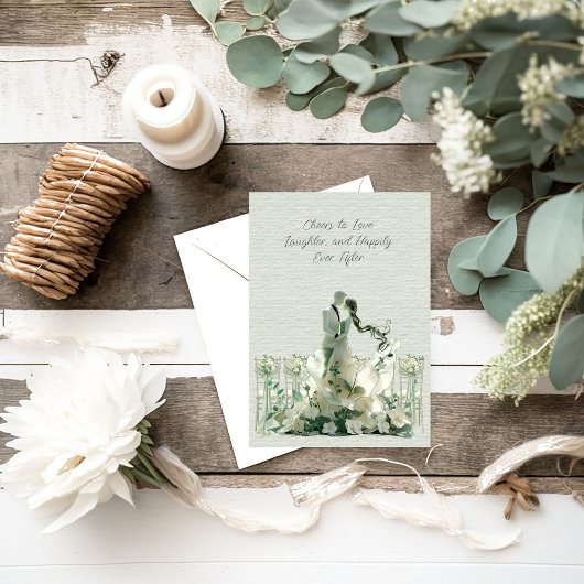 Hochzeitsjubeln Liebe Lachen glücklich je nach Karte