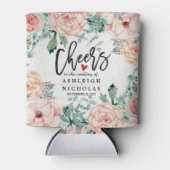 Hochzeitsjubeln zur Liebe Elegante Wasserfarben-Bl Dosenkühler (Vorderseite)