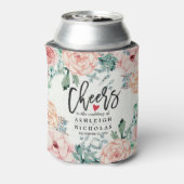 Hochzeitsjubeln zur Liebe Elegante Wasserfarben-Bl Dosenkühler (Kanne Rückseite)