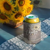 Hochzeitsjubeln zur Liebe Holz Lace Sonnenblumen L Dosenkühler