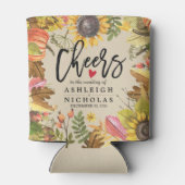 Hochzeitsjubeln zur Liebe Maple Pumpkins Sonnenblu Dosenkühler (Rückseite)