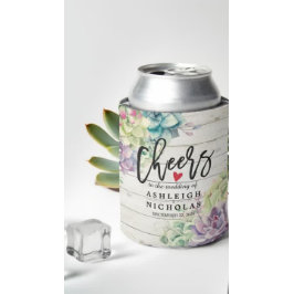 Hochzeitsjubeln zur Liebe Sukkulente Pflanze Rusti Dosenkühler